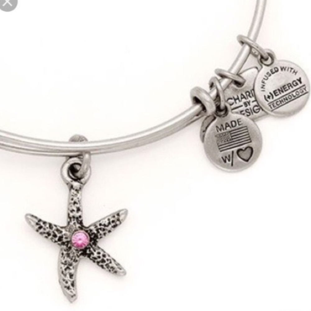 Alex and Ani Pink Starfish Charm Bracelet